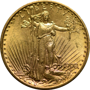 $20 Saint-Gaudens Gold Double Eagles - Almost Uncirculated