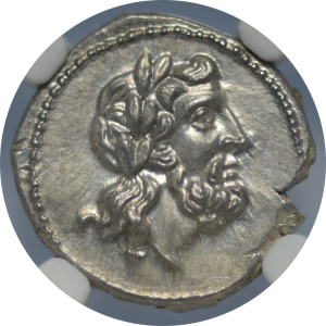 Hannibal AR Victoriatus 211-208 BC Jupiter NGC MS