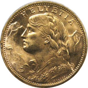 Swiss Franc - 20 Francs, BU